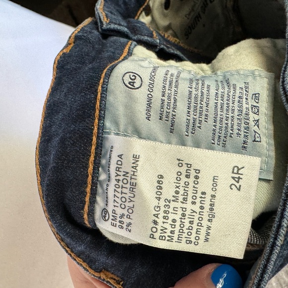 AG Adriano Goldschmied Jeans The Farrah Skinny Ankle Dark Wash Women’s Size 24R - Picture 5 of 5